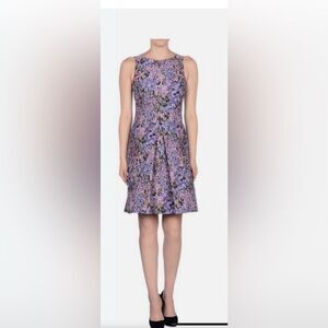 Michael Kors Collection Preppy Evening Elegant Lilac Floral Dress Sz 8 Designer
